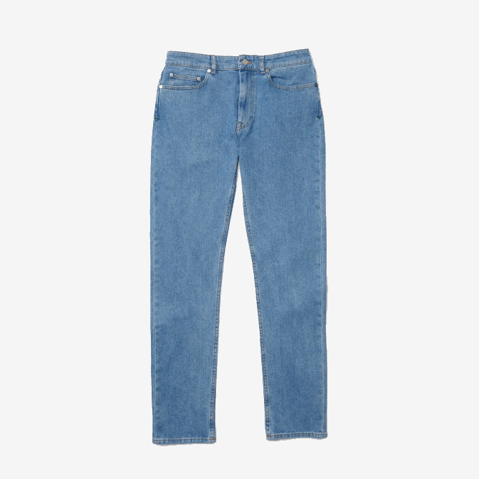 mku bleu V6HV418 Hommes Lacoste pantalon slim en denim de coton stretch