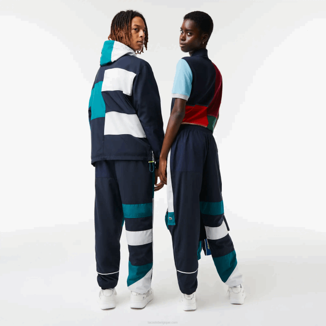 multicolore c50 V6HV1586 Hommes Lacoste pantalon de survêtement patchwork déperlant