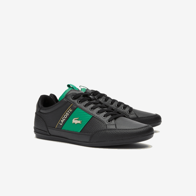 noir  vert 1b4 V6HV1770 Hommes Lacoste baskets chaymon en cuir et fibre de carbone