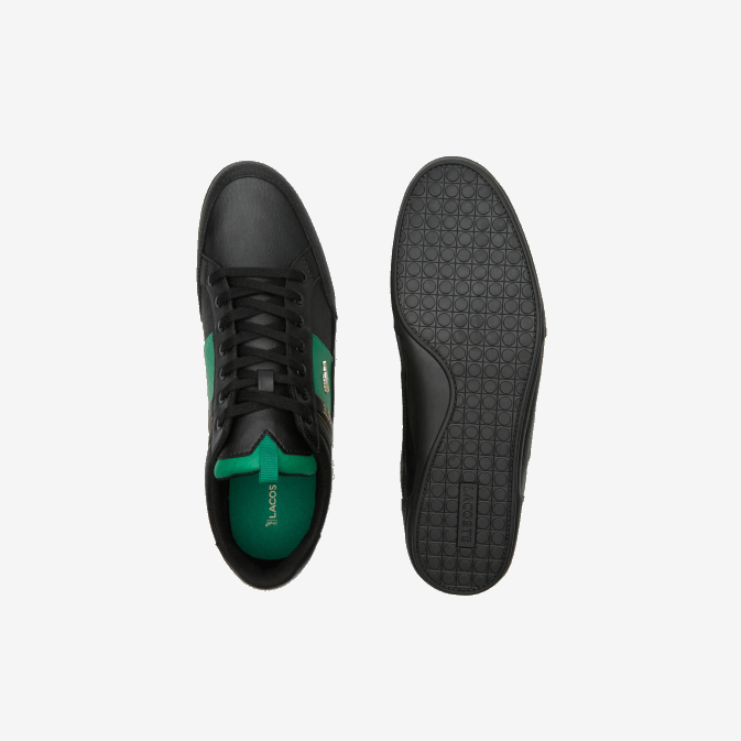 noir  vert 1b4 V6HV1770 Hommes Lacoste baskets chaymon en cuir et fibre de carbone