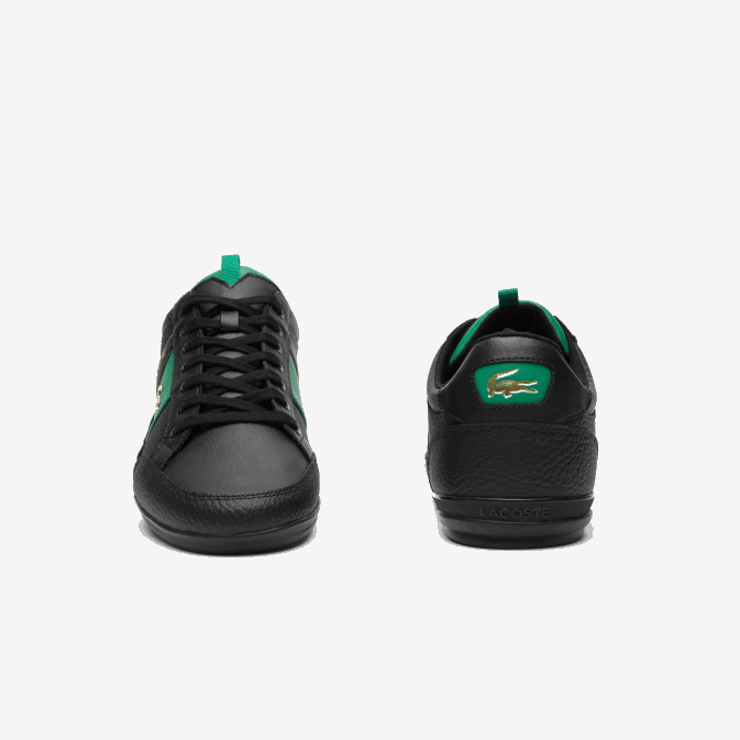 noir  vert 1b4 V6HV1770 Hommes Lacoste baskets chaymon en cuir et fibre de carbone