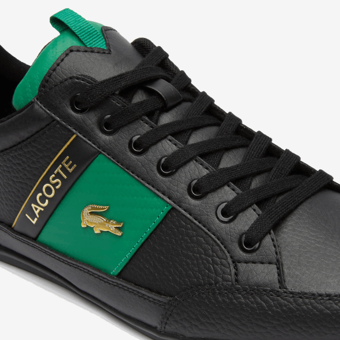 noir  vert 1b4 V6HV1770 Hommes Lacoste baskets chaymon en cuir et fibre de carbone