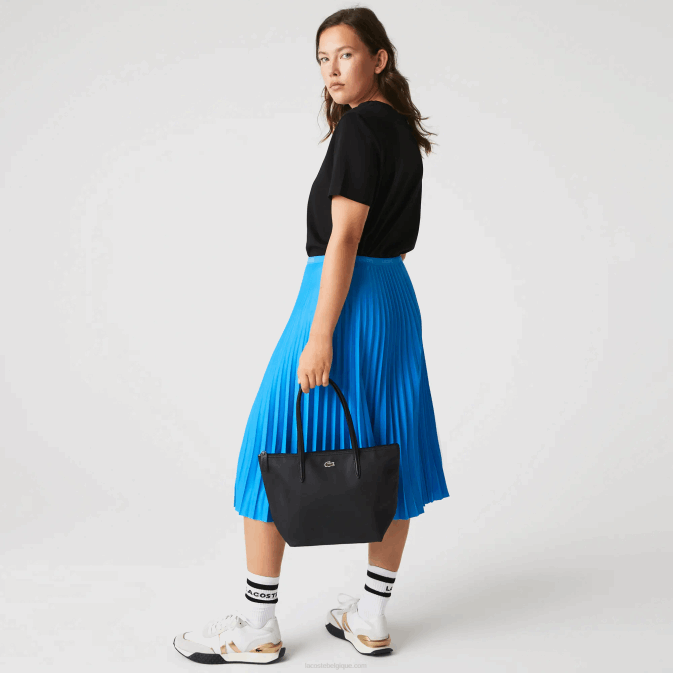 noir 000 V6HV2804 femmes Lacoste petit sac cabas zippé l1212 concept