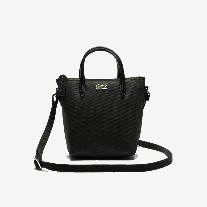 noir 000 V6HV2820 femmes Lacoste mini sac cabas zippé en toile enduite l1212 concept petit piqué