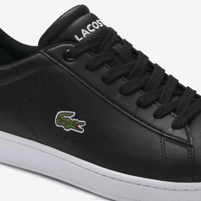 noir 024 V6HV1875 Hommes Lacoste baskets en cuir carnaby evo