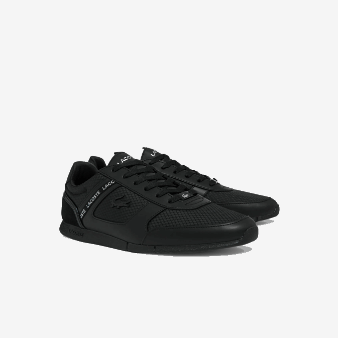 noir 02h V6HV1701 Hommes Lacoste baskets en textile menerva