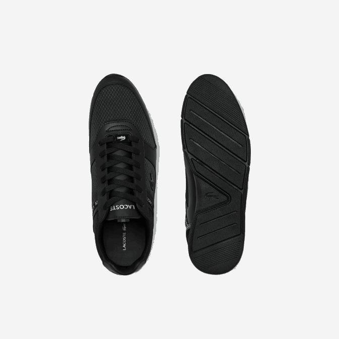 noir 02h V6HV1701 Hommes Lacoste baskets en textile menerva