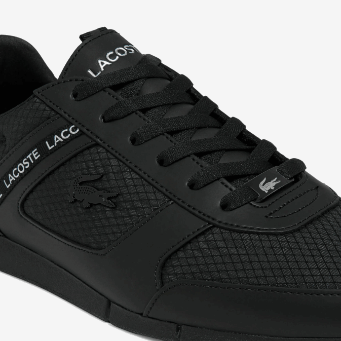 noir 02h V6HV1701 Hommes Lacoste baskets en textile menerva