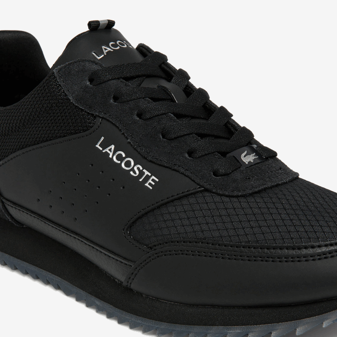 noir 02h V6HV1706 Hommes Lacoste baskets Partner luxe en textile