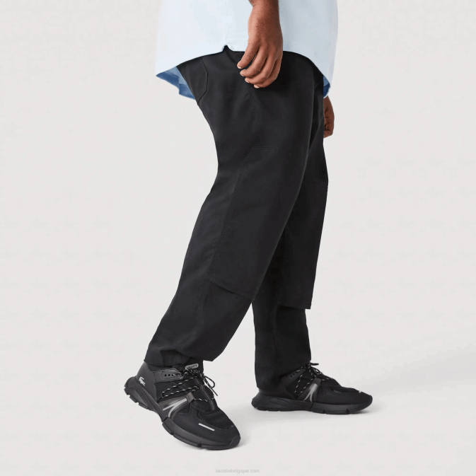 noir 02h V6HV1796 Hommes Lacoste baskets en textile l003