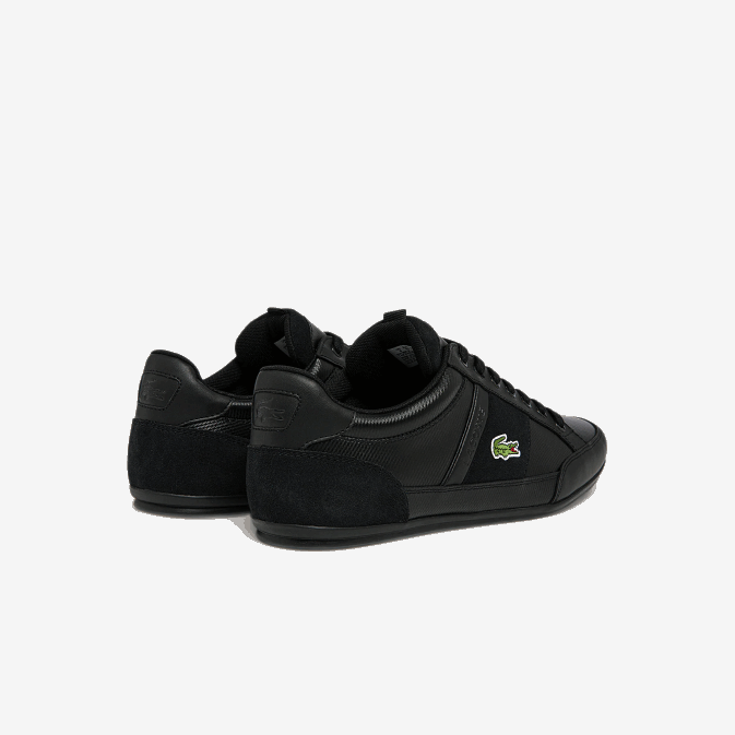 noir 02h V6HV1807 Hommes Lacoste baskets ton sur ton en cuir et synthétique chaymon bl