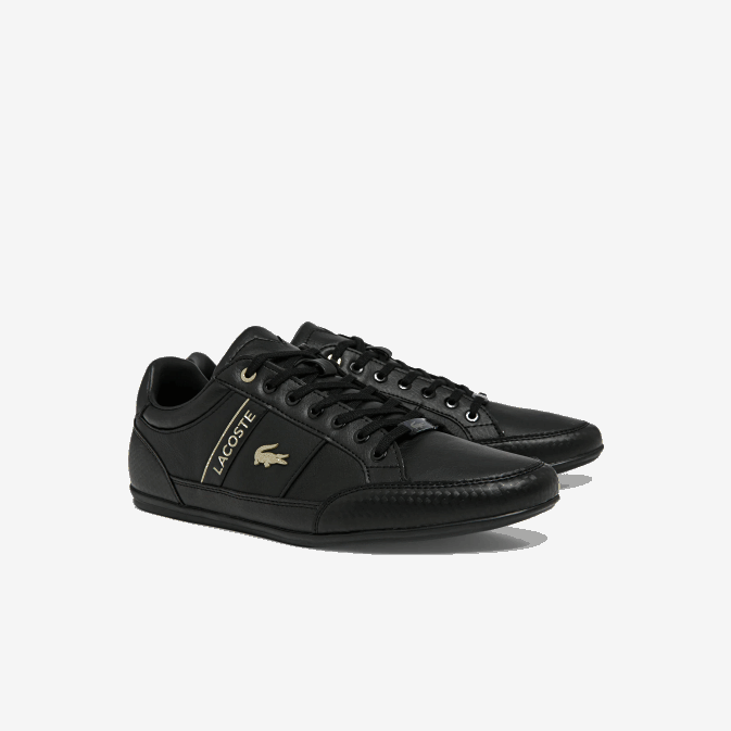 noir 02h V6HV1833 Hommes Lacoste baskets chaymon en synthétique et cuir