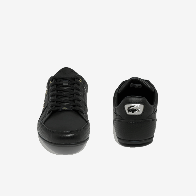 noir 02h V6HV1833 Hommes Lacoste baskets chaymon en synthétique et cuir