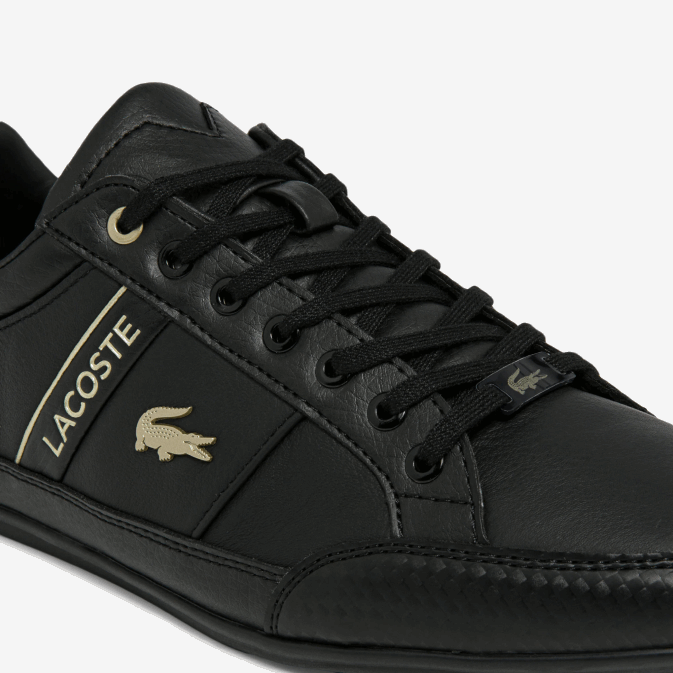 noir 02h V6HV1833 Hommes Lacoste baskets chaymon en synthétique et cuir