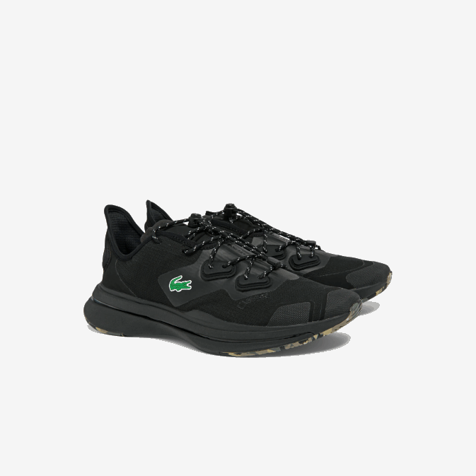 noir 02h V6HV1838 Hommes Lacoste baskets en textile run spin ultra gtx