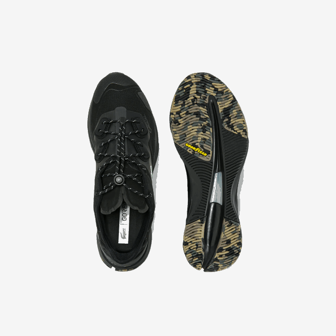 noir 02h V6HV1838 Hommes Lacoste baskets en textile run spin ultra gtx