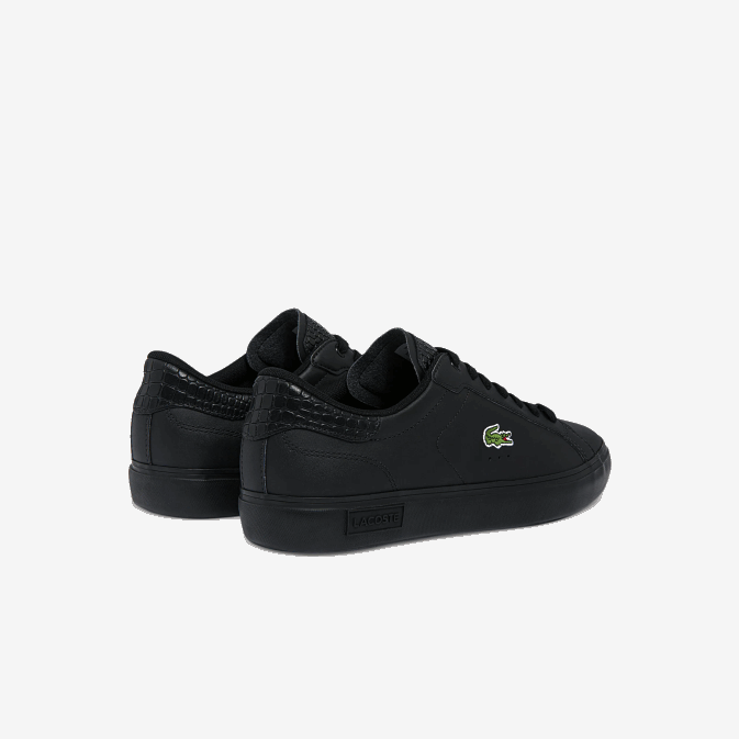 noir 02h V6HV1846 Hommes Lacoste baskets en cuir bruni powercourt