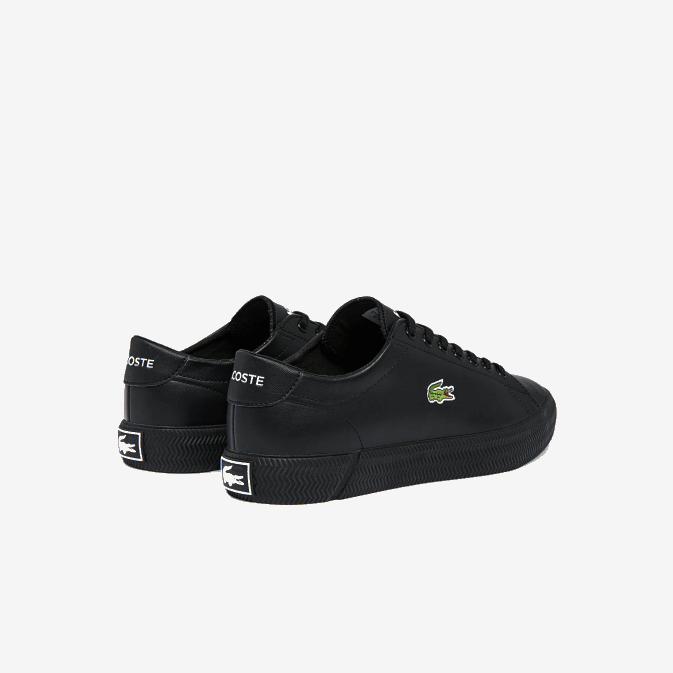 noir 02h V6HV1883 Hommes Lacoste baskets gripshot en cuir et synthétique