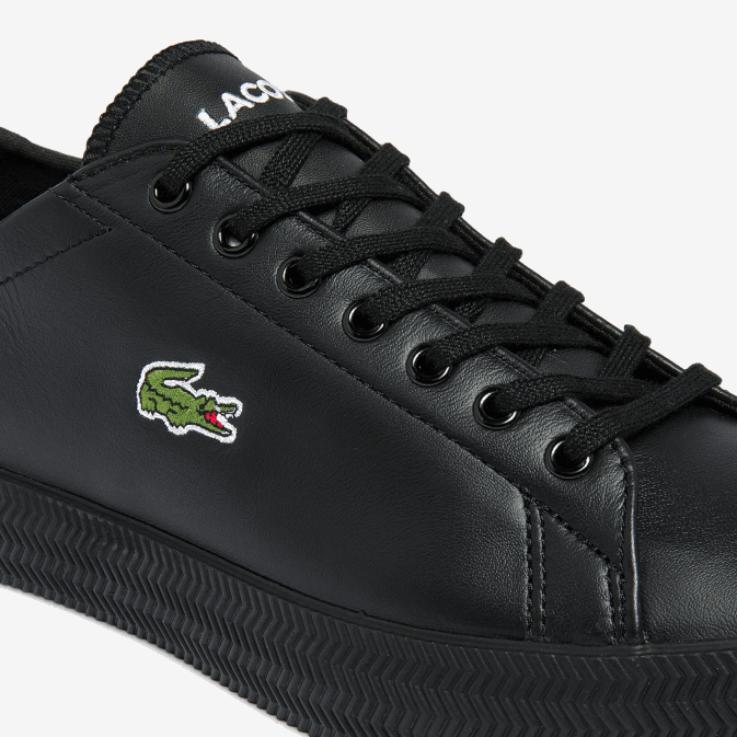 noir 02h V6HV1883 Hommes Lacoste baskets gripshot en cuir et synthétique