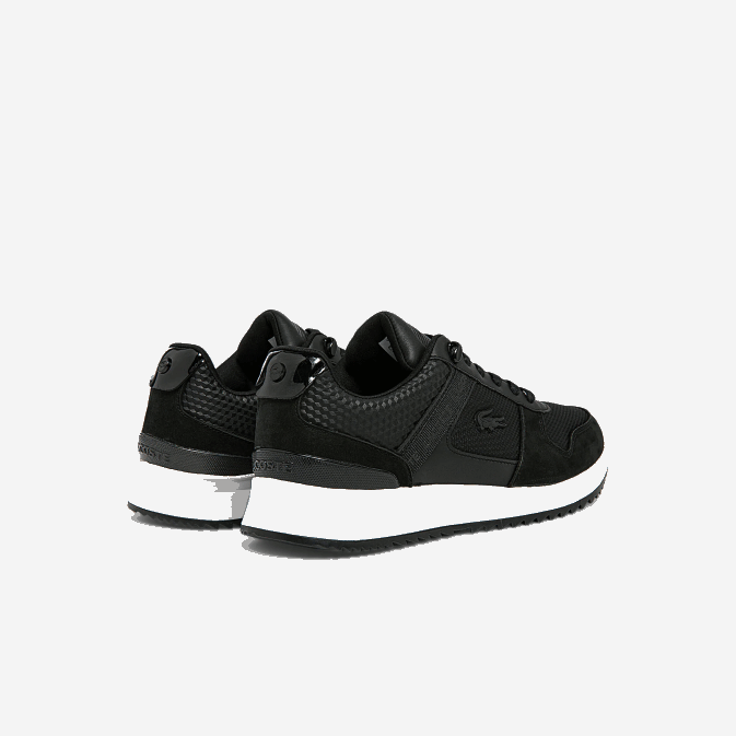 noir 02h V6HV1906 Hommes Lacoste baskets jogger 20 en cuir