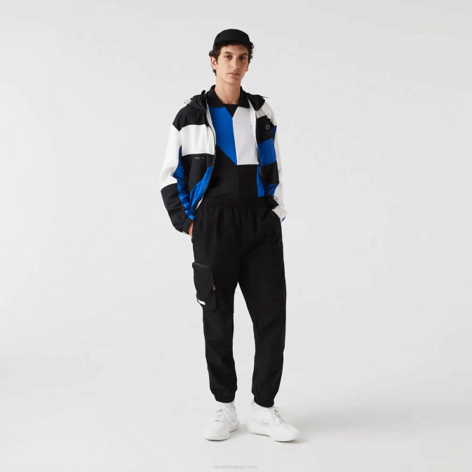 noir 031 V6HV1003 Hommes Lacoste pantalon de survêtement oversize à logo contrastant
