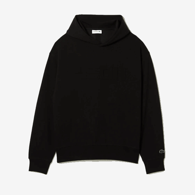 noir 031 V6HV1053 Hommes Lacoste sweat à capuche coupe ample
