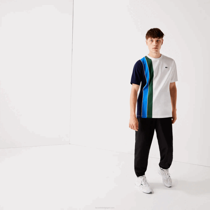 noir 031 V6HV1113 Hommes Lacoste pantalon de survêtement sport tennis en taffetas à armure losange