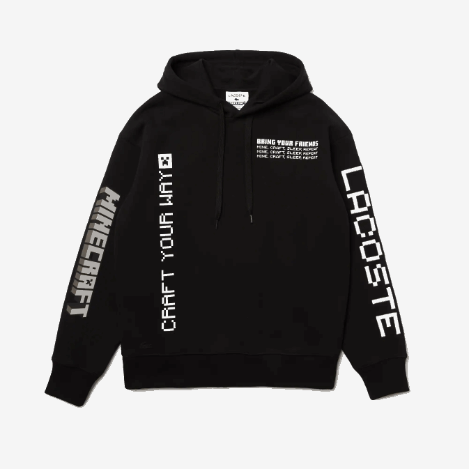 noir 031 V6HV1166 Hommes Lacoste sweat à capuche ample en polaire live x minecraft