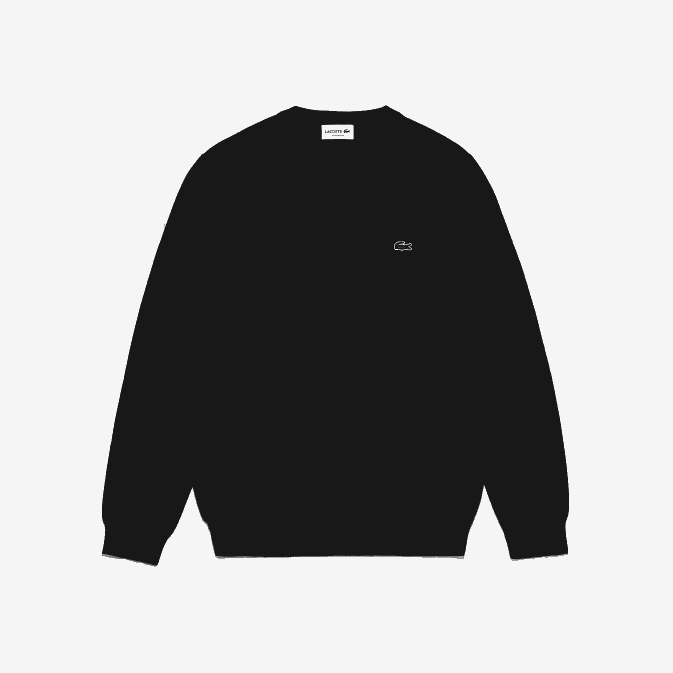 noir 031 V6HV1323 Hommes Lacoste pull col v en coton bio