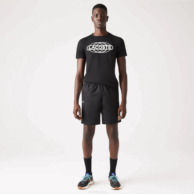 noir 031 V6HV1332 Hommes Lacoste short de tennis sport en taffetas