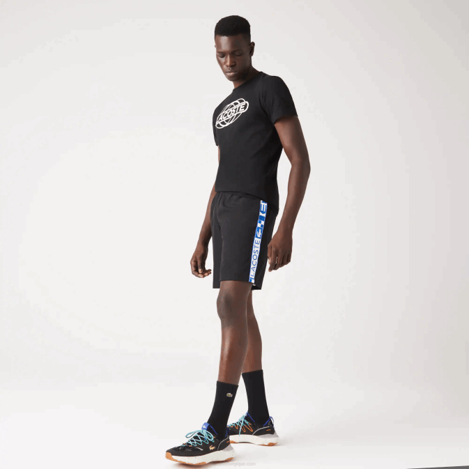noir 031 V6HV1332 Hommes Lacoste short de tennis sport en taffetas