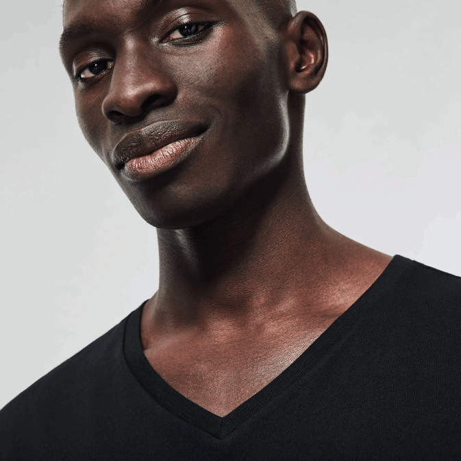 noir 031 V6HV1336 Hommes Lacoste lot de 3 t-shirts lounge en coton à col en V