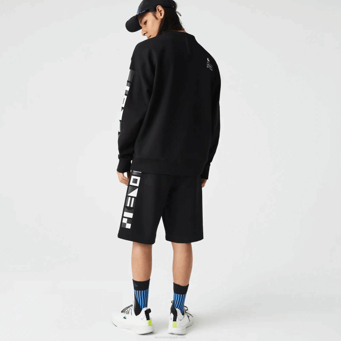 noir 031 V6HV1354 Hommes Lacoste short à imprimé réfléchissant