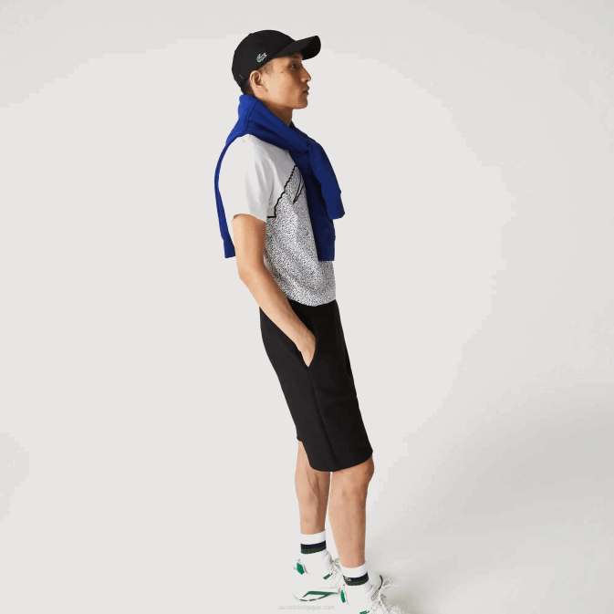 noir 031 V6HV1390 Hommes Lacoste short en coton mélangé stretch