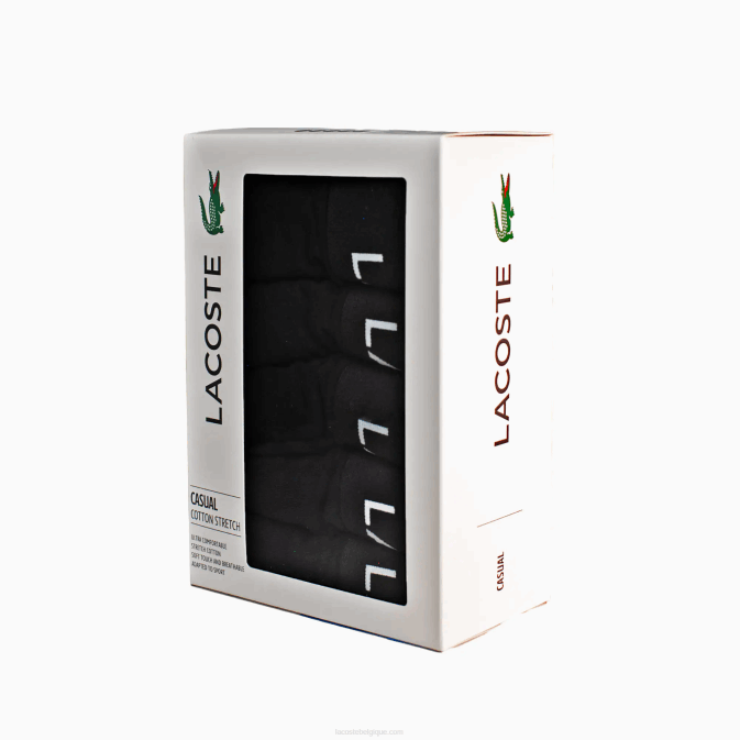 noir 031 V6HV1399 Hommes Lacoste lot de 5 boxers taille logo