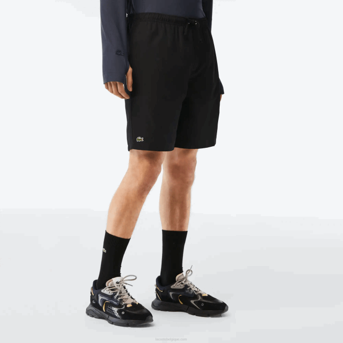 noir 031 V6HV1443 Hommes Lacoste short de tennis à losanges solides sport