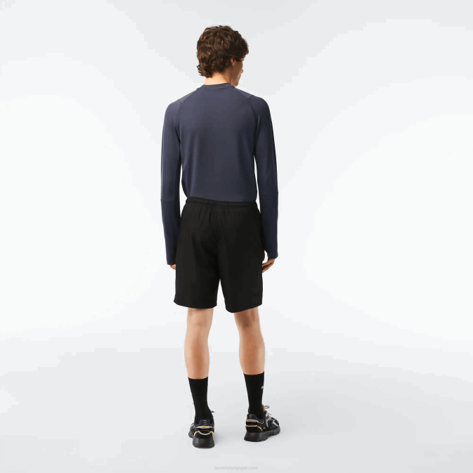 noir 031 V6HV1443 Hommes Lacoste short de tennis à losanges solides sport
