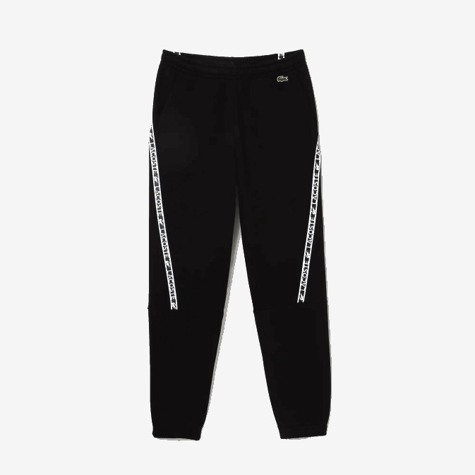 noir 031 V6HV1459 Hommes Lacoste pantalon de jogging à bandes imprimées