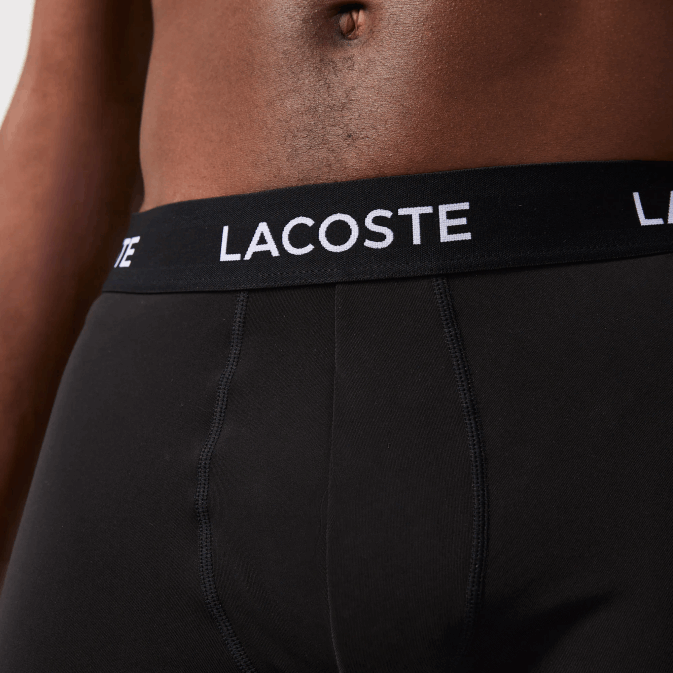 noir 031 V6HV1461 Hommes Lacoste lot de 3 boxers en microfibre