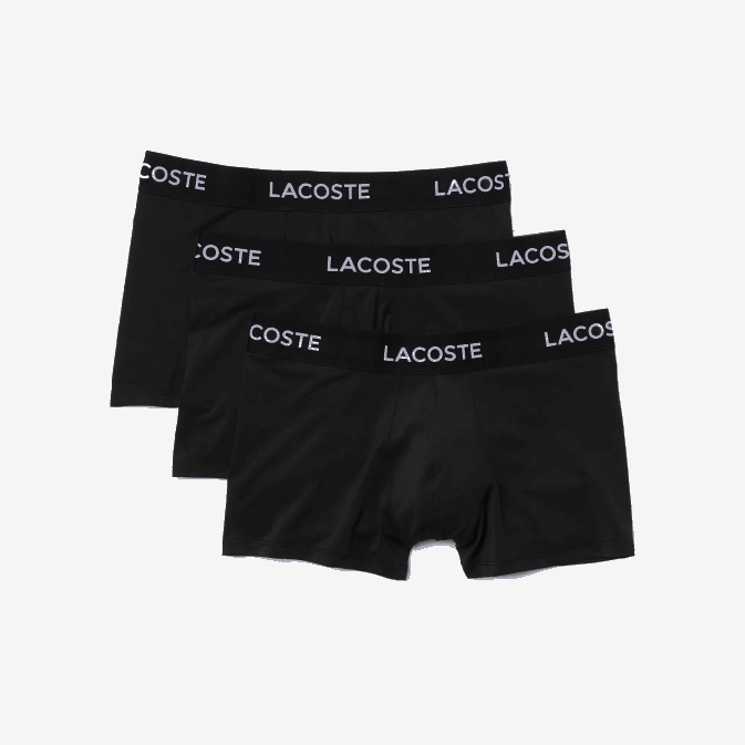 noir 031 V6HV1461 Hommes Lacoste lot de 3 boxers en microfibre