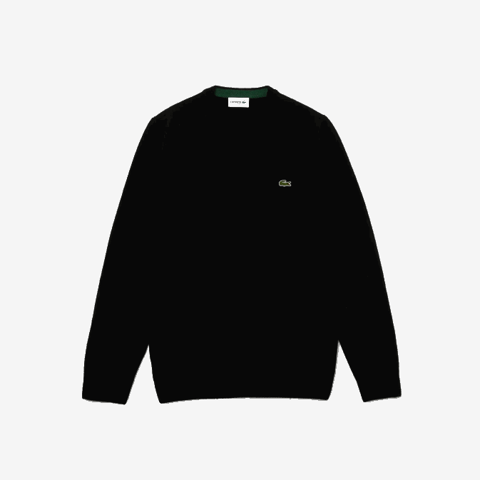 noir 031 V6HV1554 Hommes Lacoste pull en laine à col v