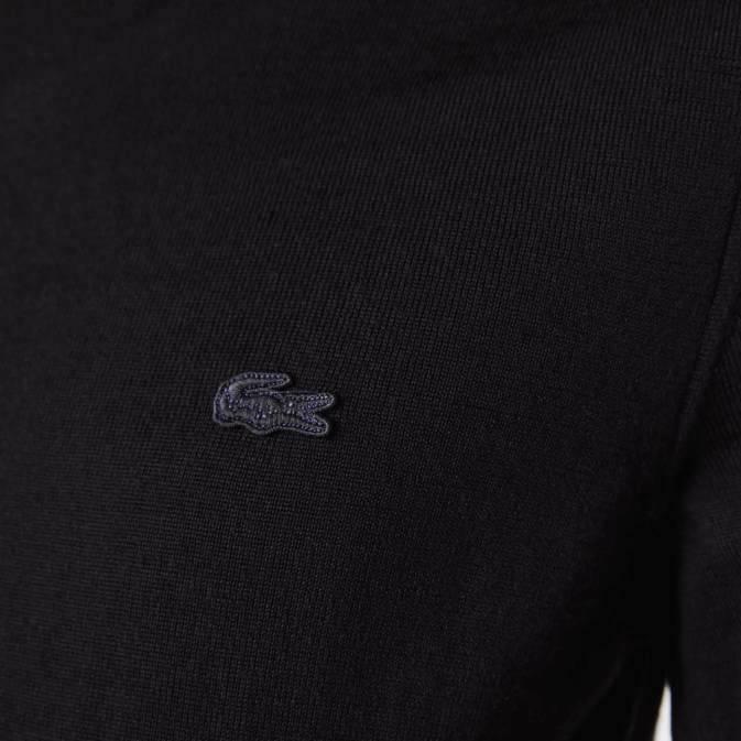 noir 031 V6HV1591 Hommes Lacoste pull à col roulé en laine mérinos