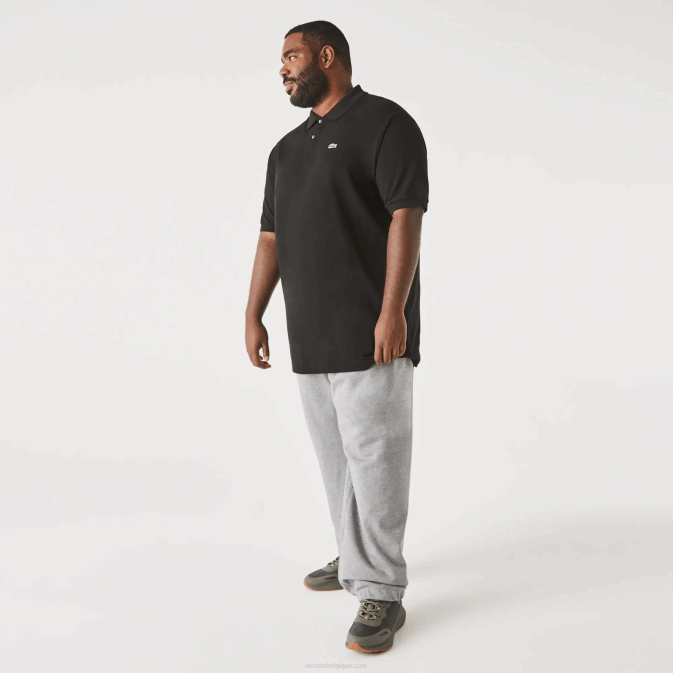 noir 031 V6HV170 Hommes Lacoste polo en coton petit piqué - grande taille - grand