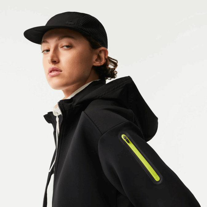 noir 031 V6HV2382 femmes Lacoste sweat zippé coupe ample sport