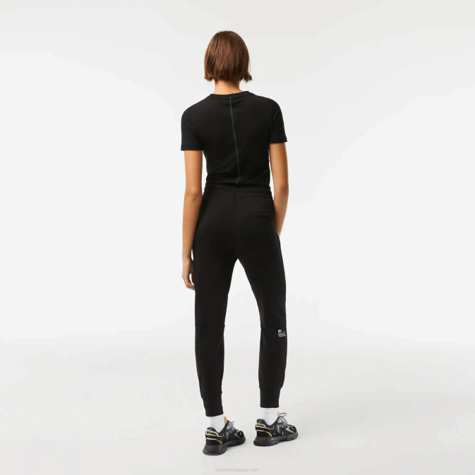 noir 031 V6HV2404 femmes Lacoste pantalon de survêtement en jersey de coton