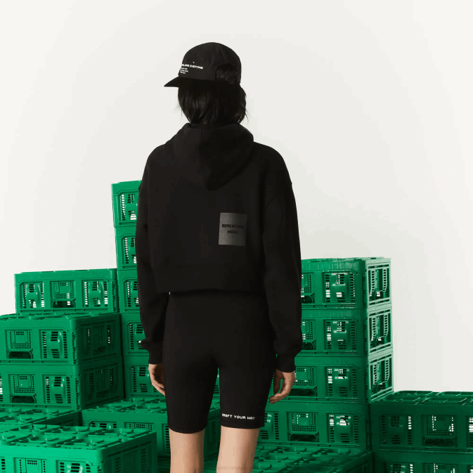 noir 031 V6HV2585 femmessweat à capuche oversize en molleton lacoste x minecraft