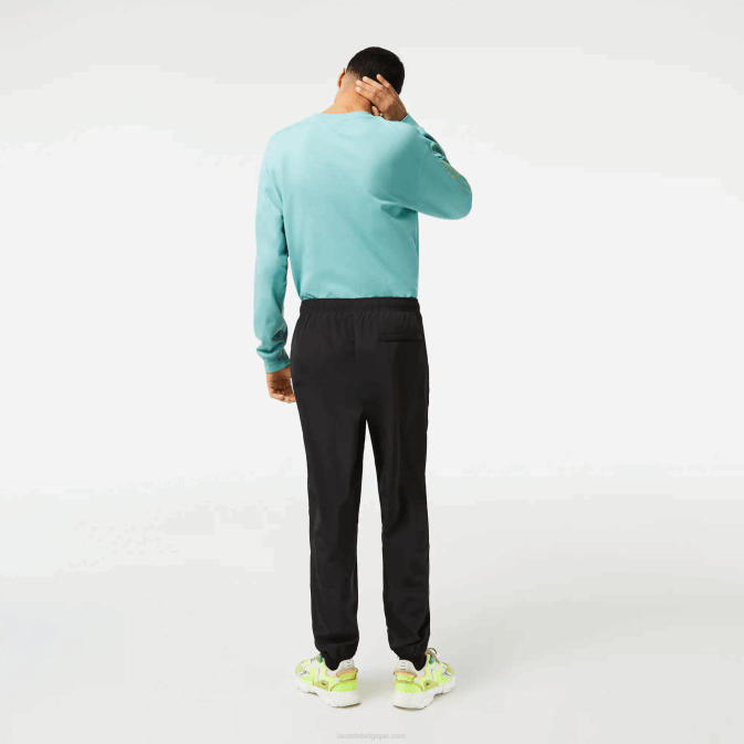 noir 031 V6HV304 Hommes Lacoste pantalon de survêtement avec coordonnées gps
