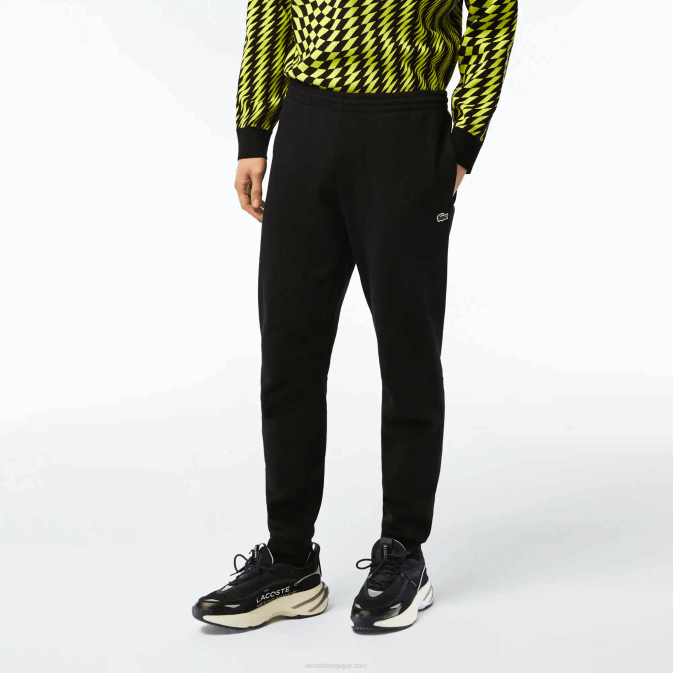 noir 031 V6HV347 Hommes Lacoste pantalon de survêtement fuselé en polaire