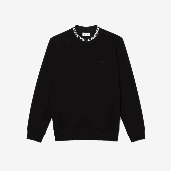 noir 031 V6HV358 Hommes Lacoste sweat à col logo