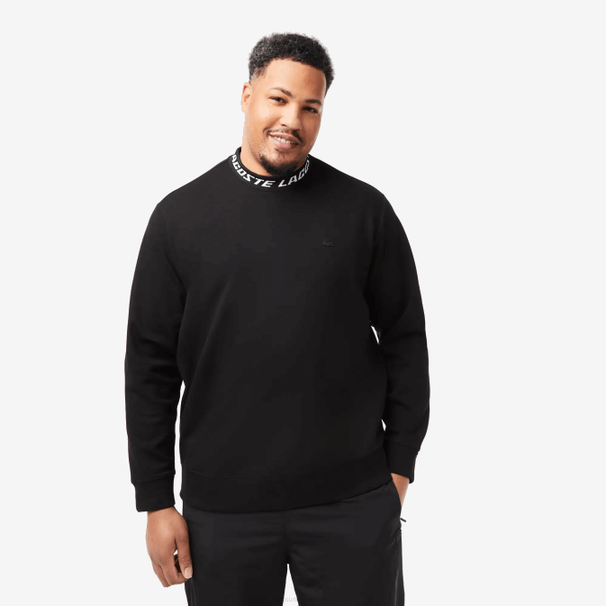 noir 031 V6HV358 Hommes Lacoste sweat à col logo